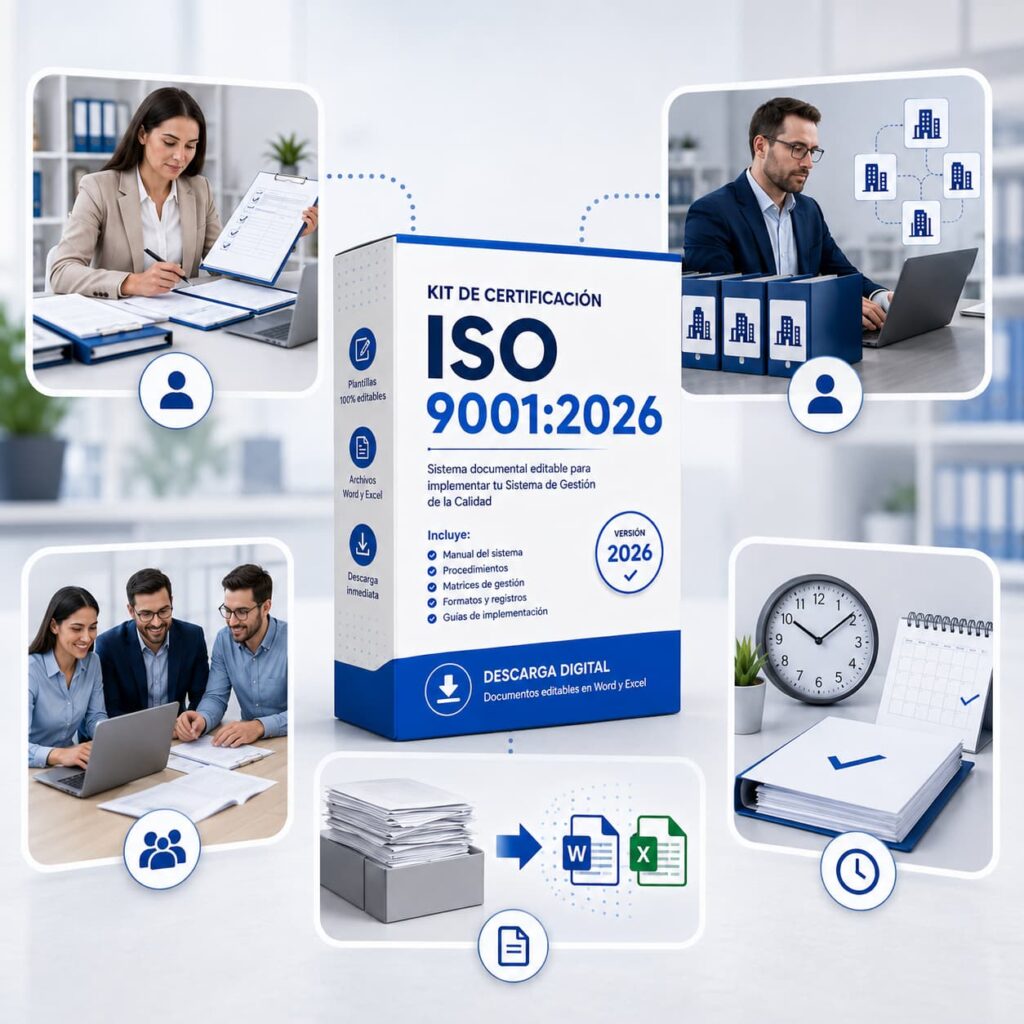 Paquete de documentos ISO 9001:2015 - 100% editable